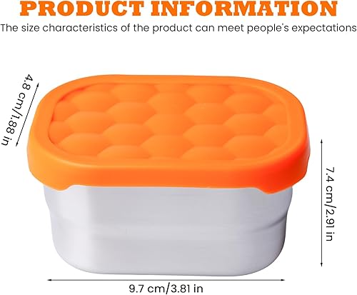 Lot de 3 boîtes à collation en acier inoxydable - 230 ml - Petite boîte à goûter - Petites boîtes avec couvercle en silicone - Anti-fuite - Petites boîtes pour collations, fruits, céréales - Nail Gallerys