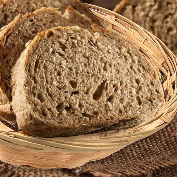 Lot de 12 paniers à pain ronds en bambou pour cuisine, table, pique-nique, camping, rangement et présentation à la maison (18 cm) - Nail Gallerys