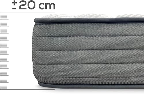 DUÉRMETE ONLINE Pack lit électrique articulé renforcé Ergomedic Pro avec Matelas à mémoire de Forme Dorsaltec, Gris Anthracite, 105 x 190 cm - Nail Gallerys