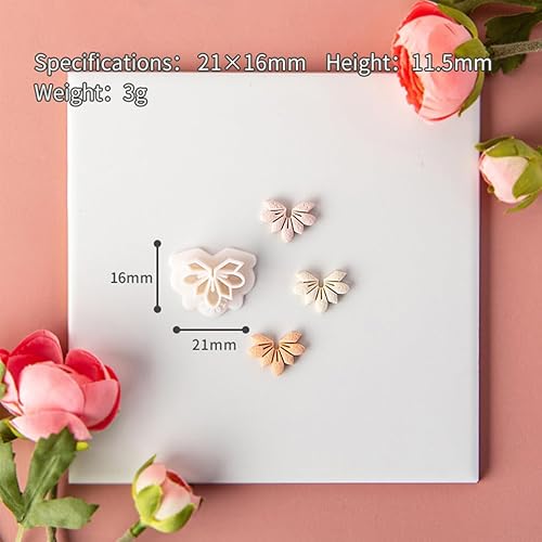 GGUFAY Lot de 4 emporte-pièces en Argile polymère, 4 Formes Argile avec ，108accessoires de Boucles d'oreilles ，Cadeau bricolé pour la Saint-Valentin - Nail Gallerys