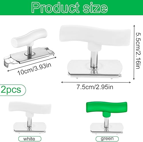 2 Pcs Effortless Ouvre-Bocal,Ouvre-Bocal à Vis,Ouvre-bocal en forme d'arthrite,Ouvre-Bocal à Poignée Réglable,Ouvre-Bocal à Vis,Ouvre-Bocal Sans Effort pour L'Arthrite.(Vert et Blanc) - Nail Gallerys