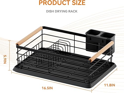 BRIAN & DANY Égouttoir à Vaisselle avec Plateau Amovible, 42 × 30 × 15 cm, Blanc - Nail Gallerys