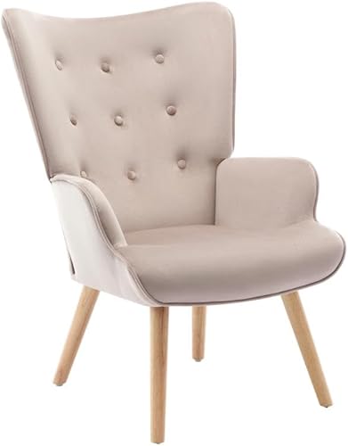 Vente-unique - Fauteuil en Velours Rose VATELY - Scandinave - Nail Gallerys
