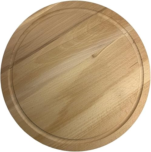 efo Planche à découper ronde en bois - Planche à découper en bois - 35 cm - Nail Gallerys
