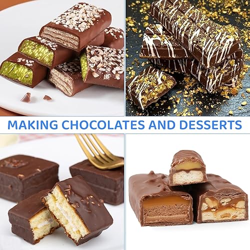 BMSQOFD Moule a Tablette de Chocolats Dubai Silicone,2 Pièces Moule Barre Pepites De Chocolat Forme Carrée Grand Démoulage Facile Pour Protéiné Dragées Céréales - Nail Gallerys