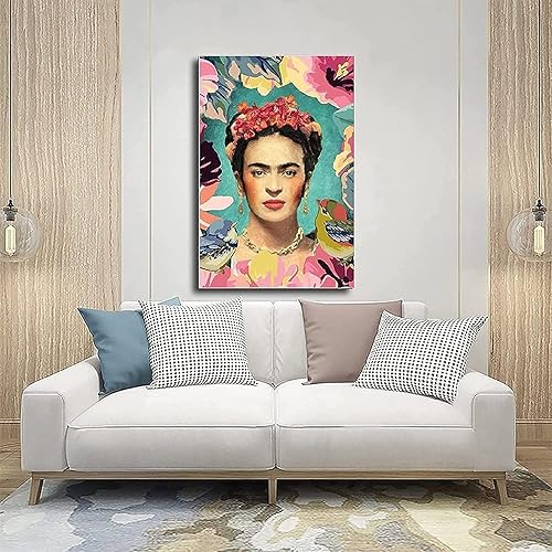 Frida Kahlo Affiche Art Mur Art Décor Toile Affiche Et Imprime Pas De Cadres Frida Kahlo Autoportrait Mur Photo Peinture Pour Salon Chambre Décoration,30×45cm - Nail Gallerys