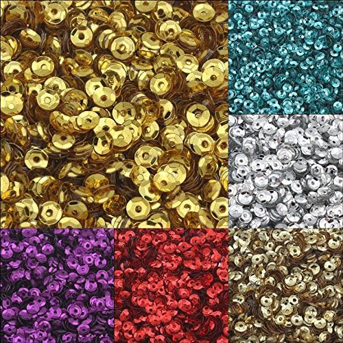 Perlin - 12000 pièces, paillettes, Ø 4 mm, lot de 10 couleurs, pour vêtements et bijoux, artisanat métallisé, bombe - Nail Gallerys
