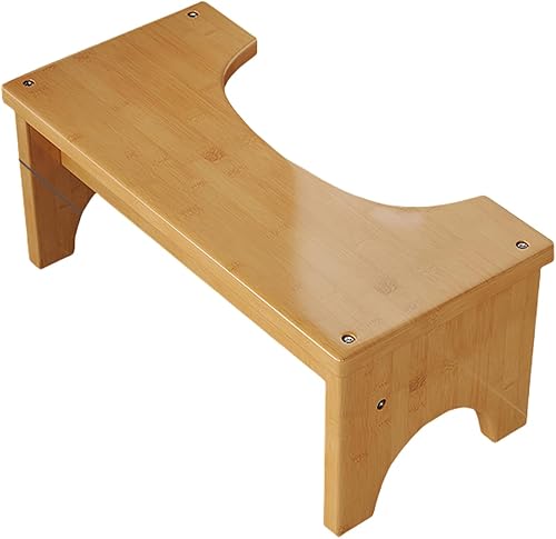 Mafagwre Tabouret De WC pour Adultes, Tabouret De Toilette en Bois, Marches De Toilette en Bois Physiologique, Toilette Squatty Bois, Tabouret Toilette pour Adultes, Repose Pied Toilette (A) - Nail Gallerys