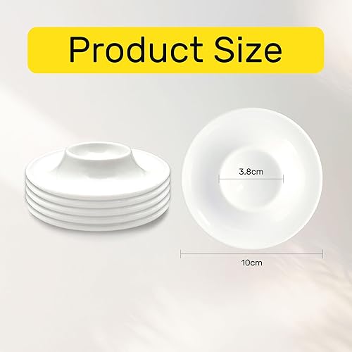 FloraVigo Lot de 6 plateaux à œufs en plastique incassables, porte-œufs blancs, coquetiers sains de qualité alimentaire, articles de cuisine, cadeaux de vaisselle pour enfants et camping - Nail Gallerys