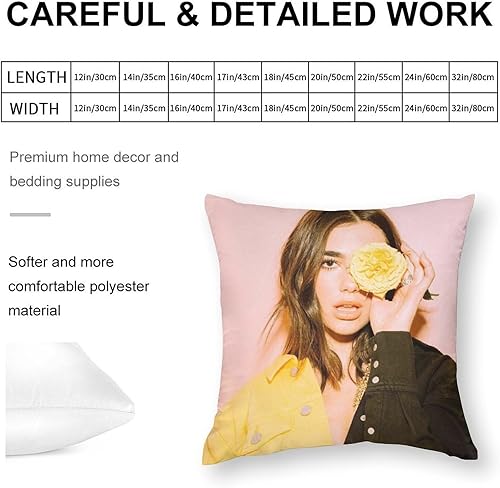 GGGOAJVB Dua Lipa Housse de coussin en fausse fourrure à motifs géométriques pour chambre à coucher - Nail Gallerys