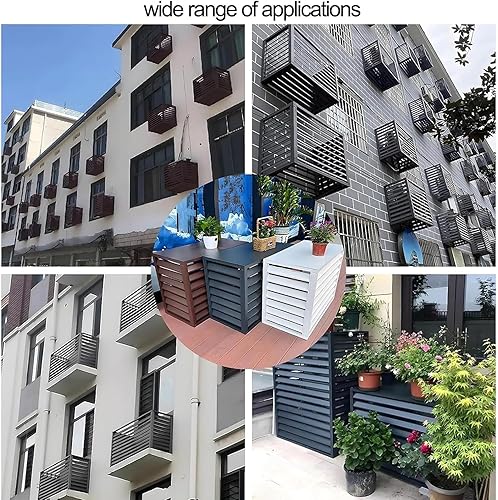 100x70x50cm cache climatiseur exterieur aluminium, caisson anti bruit pompe à chaleur grille cache radiateur protection clim exterieur cache unité extérieure clim Caché Résistant Aux Intempéries Écran - Nail Gallerys