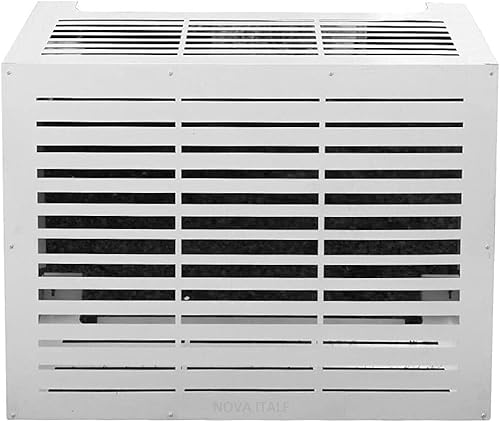 Nova italf Cache climatiseur pour unité extérieure en aluminium pour façades (L) classique blanc 9010 L96-P52-H82) - Nail Gallerys