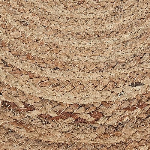 Pouf Rond Style Boho Tressage en Jute ⌀ 50 cm Beige Naturel Tifelt - Nail Gallerys