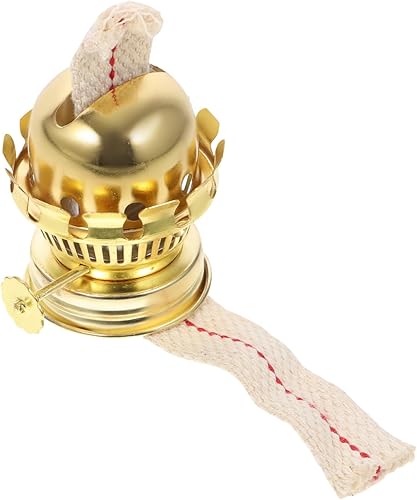 PRETYZOOM BrûLeur De Lampe à PéTrole Vintage Avec MèChe De Rechange En Alliage D'Aluminium - Accessoire Pour Lampes à Huile Diy Et éClairage Antique - Nail Gallerys