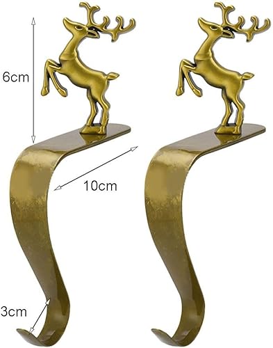 Crochets de cheminée de Noël, support de chaussette de Noël pour cheminée, table de Noël, décoration à suspendre (L) - Nail Gallerys