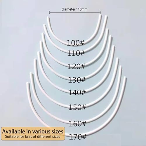 TMTGTS Lot de 20 baleines de soutien-gorge - Diamètre : 130 mm - Outil de désossage - Barres de corset - Baguettes de renfort - Barre de rechange pour réparation de soutien-gorge - Nail Gallerys