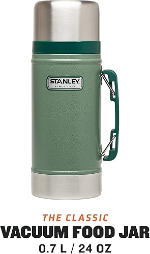 Stanley Stanley Legendary Classic Food Jar 0.7L Hammertone Green - Sans BPA - Maintient la température (chaud ou froid) pendant 15h - Couvercle étanche qui sert de Tasse - Nail Gallerys