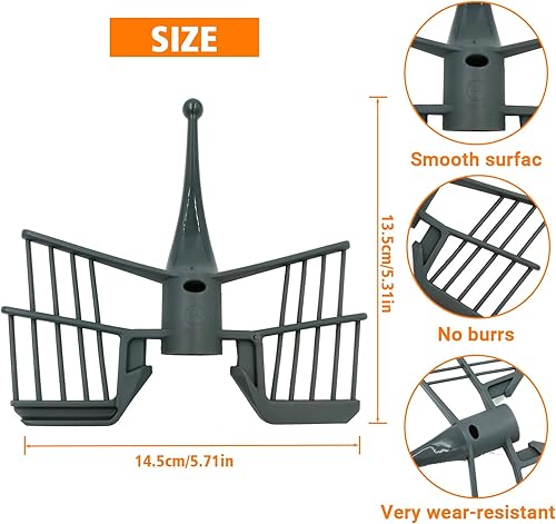 HUAREW Remplacement du Fouet Papillon, Fouet Papillon Compatible TM5/TM31/TM6, pour Mélanger et Battre pour Réaliser Blancs D'œufs, Crèmes, Mousses（2 Pièces） - Nail Gallerys