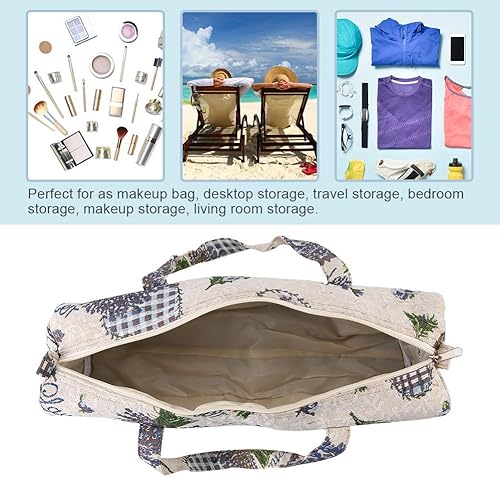 Sac à tricoter, Organisateur de fourre-tout pour le fil, les crochets, les aiguilles à tricoter et les accessoires, Léger, motifs de fleurs(Fleur mauve) - Nail Gallerys