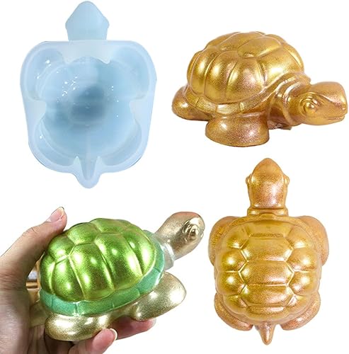 MORICOH Moule à bougie 3D en silicone - Décoration murale - Moule en résine pour tortue - Moule en silicone pour tortue - Moule à fondant - Moule en résine époxy - Moule à savon en forme de tortue - Nail Gallerys