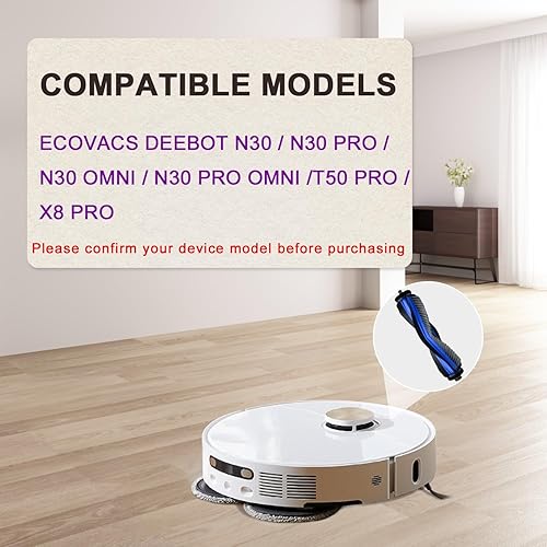 BAMBOOST Lot de 2 brosses à rouleaux T30 Pro Omni pour ECOVACS DEEBOT DEEBOT T30 PRO OMNI/ T30 OMNI/ T30S/ T30S Combo/Yeedi M12 Pro+/N20 plus/N20 Pro Plus, 2 brosses principales en caoutchouc - Nail Gallerys