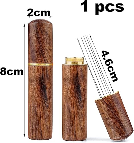Agitateur à Café Expresso,Outils de Distribution d'Espresso,Aiguille à Poudre Pour Tissu à Café,Aiguille à Café Tamper,Manche en Bois Naturel,Acier Inoxydable(Bois de Rose) - Nail Gallerys