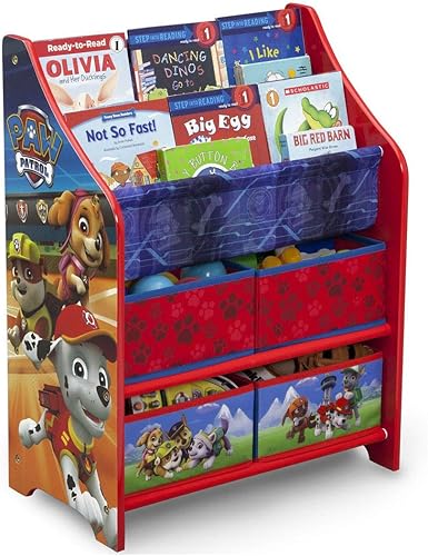 Delta Children Meuble de Rangement Jouets et Livres Pat'Patrouille, Bois, Rouge, 50,49x26,49x67,99 cm - Nail Gallerys