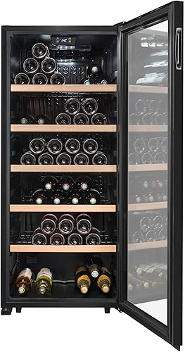 LA SOMMELIERE Cave de mise à température LS117BLACK 121 Bouteilles - Nail Gallerys