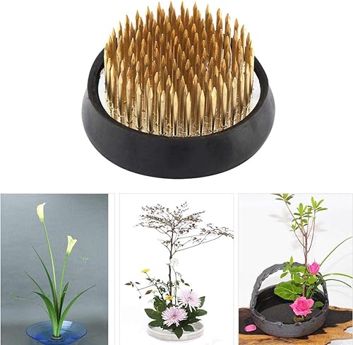 Round Kenzan, décoration Florale Ronde Pin Ikebana Kenzan Décoration de Fleur Fixe Outil arrangeur pour Club Haut de Gamme/Jardin/Hôtel/Décoration(Dia. 50mm) - Nail Gallerys