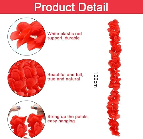 XAVSWRDE 10 PCS Guirlande Fleurs Artificielles Guirlandes de Soie Wisteria, Hauteur Totale 33 Pieds Hortensias Guirlandes de Fleurs Artificielles Vignes Décorations de Mariage Fête - Blanc - Nail Gallerys