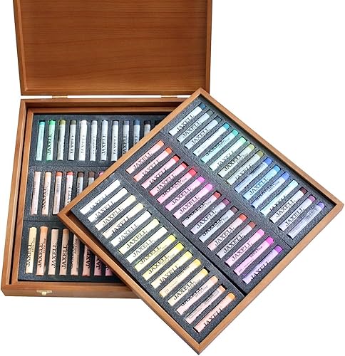 Honsell Jaxell 46090 Lot de 90 pastels d'artiste extra fins dans un étui en carton Couleurs douces Haute brillance Pour artistes, peintres amateurs, écoles, cours d'art et formation - Nail Gallerys