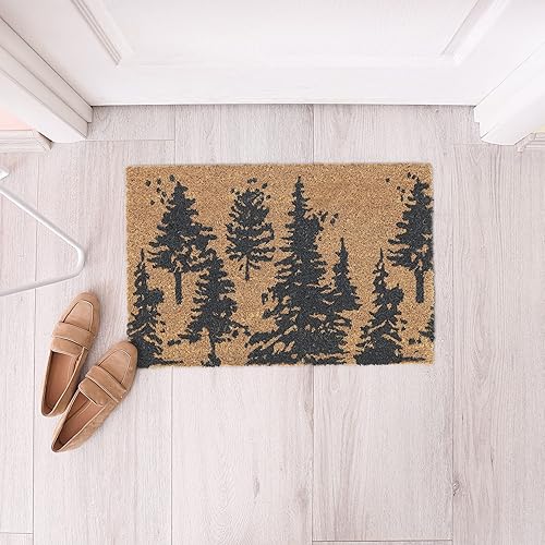 Relaxdays Paillasson en Fibres de Coco, résistant aux intempéries, 60 x 40 cm, pour intérieur et extérieur, Nature/Noir - Nail Gallerys