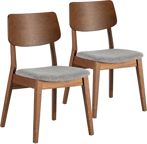 HOMN LIVING Pack de 2 chaises Susi en Noyer, Bois Massif, 49 cm (Largeur) 52 cm (Profondeur) 82 cm (Hauteur) - Nail Gallerys