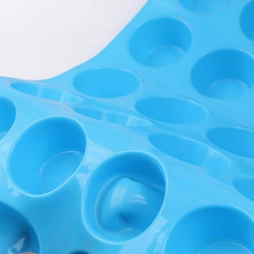 homEdge Lot de 3 mini moules à muffins en silicone anti-adhésif pour cupcakes et tartelettes Bleu - Nail Gallerys