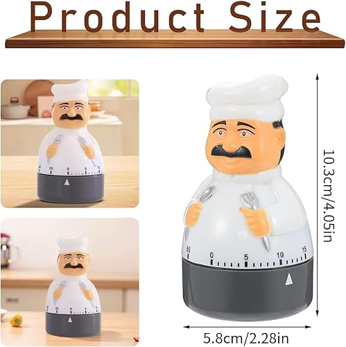 MAEXUS Minuteur de cuisine, minuterie de cuisine, minuterie de cuisine mécanique, compte à rebours de 60 minutes, minuteur amusant, outil de gestion du temps, léger et durable, minuterie manuelle, - Nail Gallerys