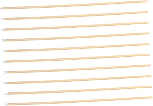 Lot de 10 bâtons de manipulation ergonomiques en bois pour marionnettes d'ombre, support stable pour un contrôle facile et un précis pour les créatifs - Nail Gallerys
