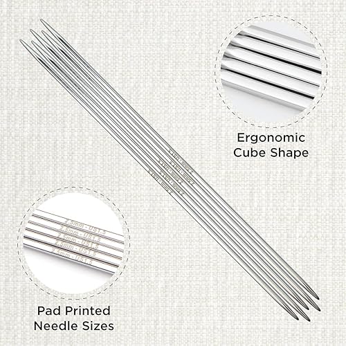 KnitPro 15 cm x 6 mm Nova Cubics Aiguilles à Double Pointe en Laiton Brillant - Nail Gallerys