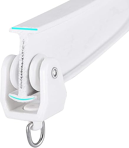 SMELEYOU Rouleau De Rideau De Plafond Rouleaux De Rail De Rideau Flexible Bendable Rail De Rail De Rail en Plastique Planeur Coulissant pour Windows Shower Curtain Tracks, 50pcs Accessoire Home - Nail Gallerys
