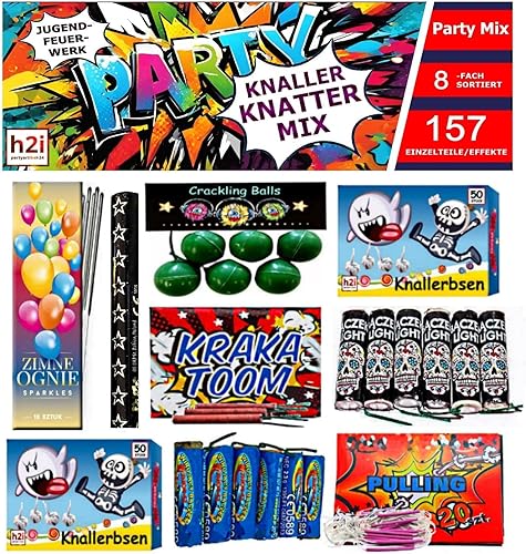 h2i Knaller Knatter Premium Mix | 724 pièces | 8 triées et sélectionnées à la main | Plaisir de fête pour petits et grands I pour le Nouvel An Halloween et les fêtes | Enfants & jeunes Feux d'artifice - Nail Gallerys