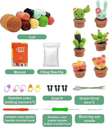 Kit de crochet pour débutants, kit de crochet pour débutants avec fil à crochet, tournesol, avec kit de crochet, remplissage en fibre de polyester, fil de tige, marqueurs de maille, kit de démarrage - Nail Gallerys