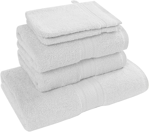 Sensei Maison - Ensemble de Bain 5 pièces (1 Drap de Bain + 2 Serviettes de Toilette + 2 Gants) Luxury - - Eucalyptus - Nail Gallerys