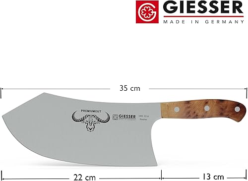 Giesser depuis 1776 - fabriqué en Allemagne - Fourchette à découper 21 cm Spicy Orange, PremiumCut Fork No 1, fourchette à viande, acrylique, exotique, inoxydable, couteau à griller allemand tranchant - Nail Gallerys