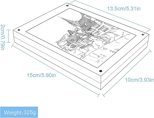 XiYee Cadre/Bloc Photo en Acrylique Transparent,Autonome,Cadre Photo Double Face Avec Aimant,A Utiliser Horizontalement ou Verticalement (10x15 CM) - Nail Gallerys