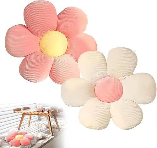 Lot de 2 coussins de sol en forme de fleur - 38 x 38 cm - Coussin de sol floral tatami en forme de pétale doux - En forme de pétale de fleurs - Pour chambre à coucher, canapé, chambre à coucher - Nail Gallerys