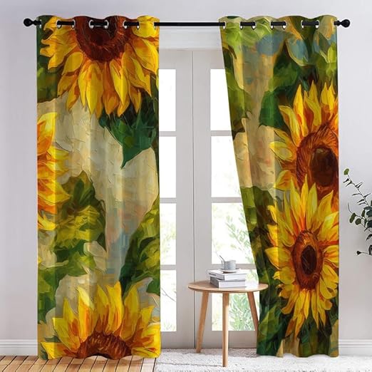 Rideau Occultant Arbre, Rideau Isolant Thermique pour Salon Chambre, Rideaux Motif Feuilles Verte, Rideau Opaque à Oeillets, Lot de 2 Rideaux et Draperies Intérieurs 140x240 cm (LxH) - Nail Gallerys