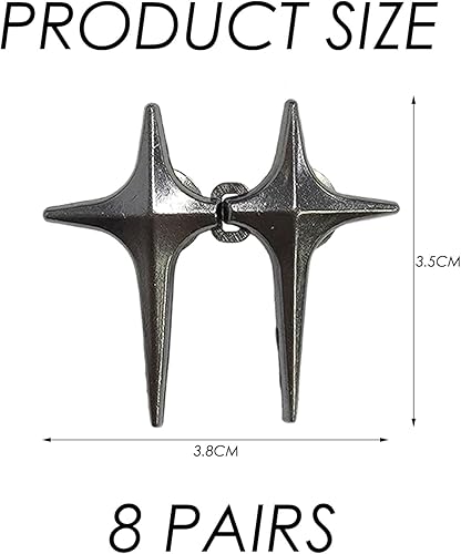 8 paires de clips de serrage taille, tendeur de ceinture, clips de serrage taille, épingles bouton taille étoile, clips de serrage jean - Nail Gallerys