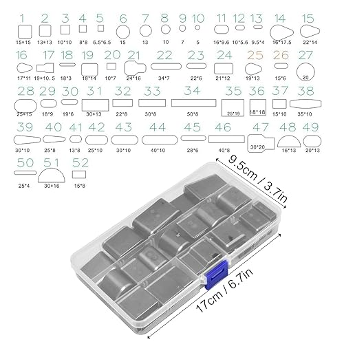 Cozlly 52 Pièces Poinçon outil de coupe en cuir,Outil de coupe de poinçon creux de trou,DIY En Cuir Artisanat Trou Poinçon Ensemble,pour l'artisanat en cuir artisanal bricolage - Nail Gallerys