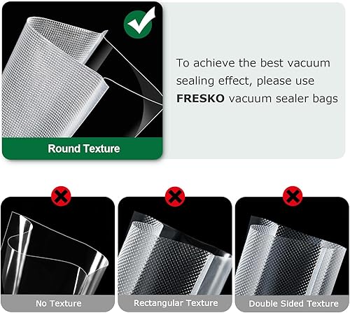 Fresko Automatique Machine/Appareils de Mise Sous Vide Humides et Secs, Sous Videuse Alimentaire avec LED Intelligente et 10 Sacs Vide (V5) - Nail Gallerys