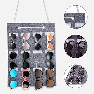 Organisateur de lunettes de soleil suspendu 