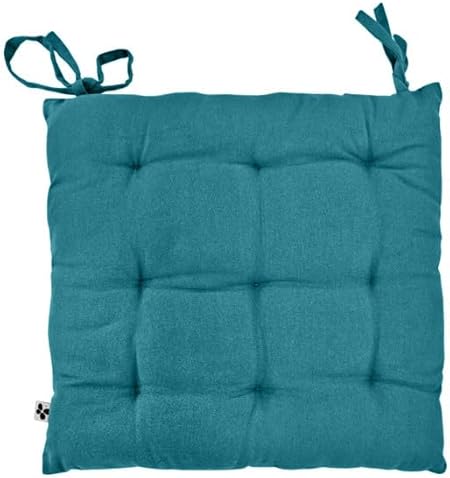 Coussin/Galette de Chaise 38 x 38 cm en Coton avec nouettes - Kala - Beige - Nail Gallerys